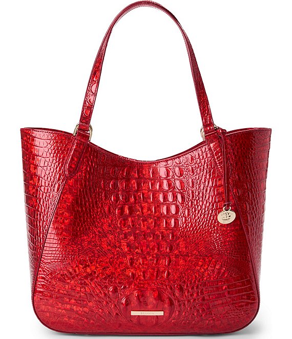BRAHMIN Melbourne Collection Red Opal Aliza Tote Bag, Red Opal - Image 1