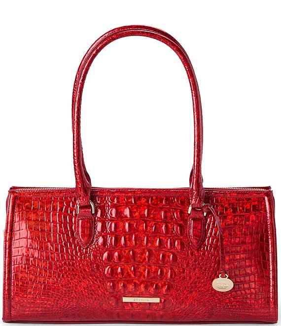 BRAHMIN Melbourne Collection Red Opal Sophia Satchel Bag, Red Opal - Image 1