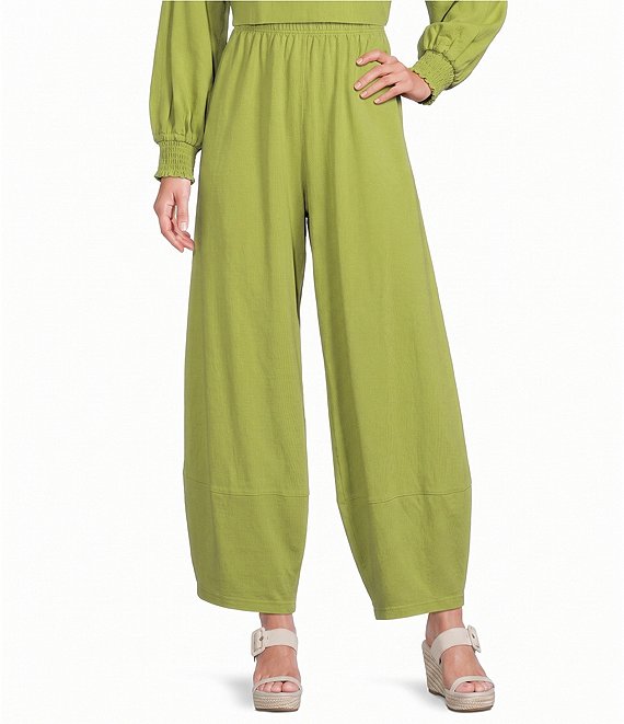 Bryn Walker Olivier Coordinating Cotton Jersey Knit Pull-On Oversized Lantern Pants