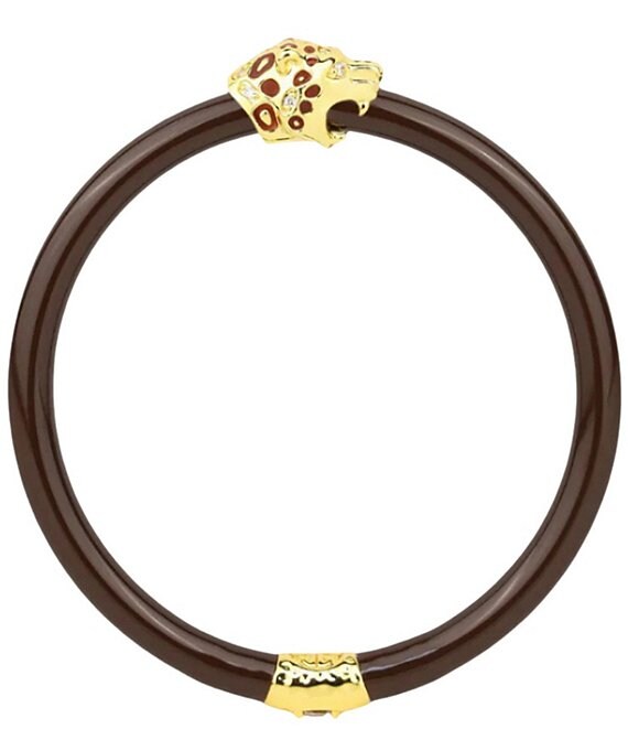 BuDhaGirl Fauna All Weather Bangle® Bracelet, Chocolate/Panther - Image 1