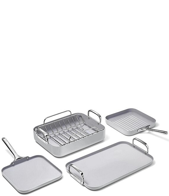 Caraway Ceramic-Coated 6-Piece Squareware Set, Gray - Image 1