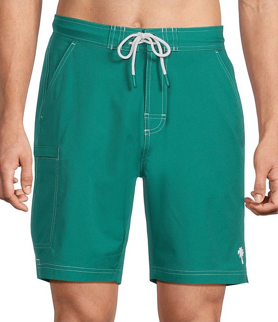 Caribbean Coastal Cargo 8#double; Solid Swim Trunks