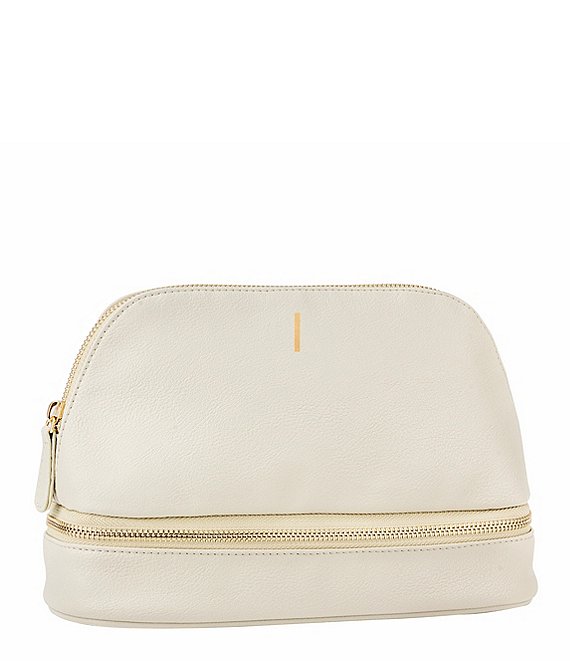 Cathy's Concepts Embossed Pebble Grey Vegan Leather Travel Case