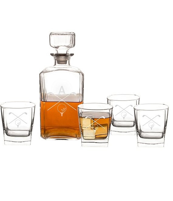 Cathy's Concepts Personalized 5-Piece Golf Decanter Set
