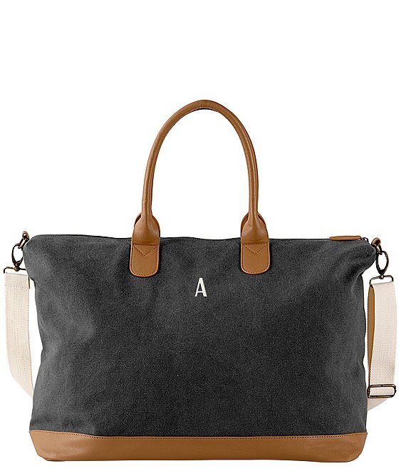 Cathy's Concepts Personalized Black Canvas Weekender