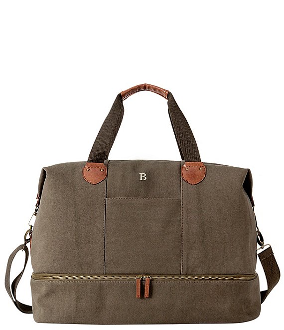 Cathy's Concepts Personalized Dark Green Canvas Transport Weekender