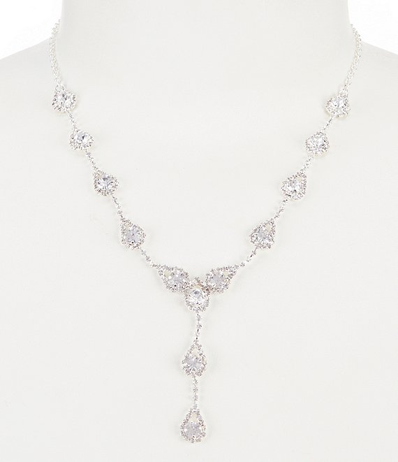 Cezanne Rhinestone Teardrop Y-Necklace