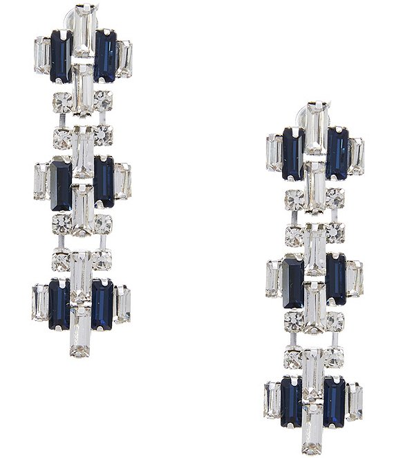 Cezanne Sirena Weave Linear Earrings, Multi - Image 1