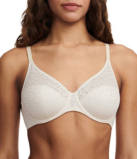 Color:Talc - Image 1 - Norah Floral Lace Full Coverage Bra