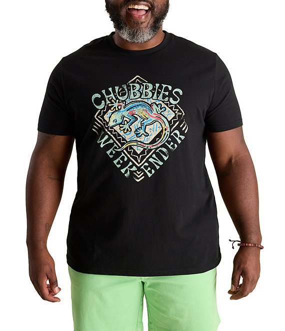 Chubbies Gecko Deco Short Sleeve T-Shirt, Black - Image 1