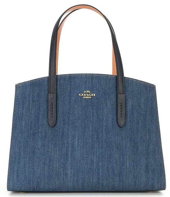 COACH Charlie Denim Colorblock Carryall