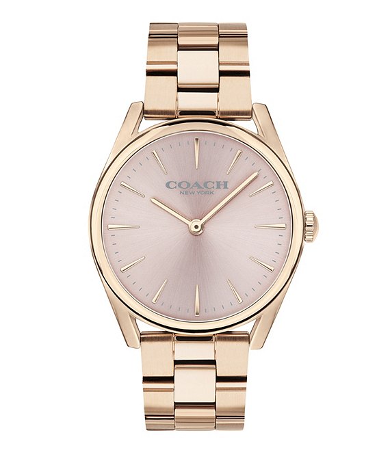 COACH Preston Gold Tone Bracelet Watch