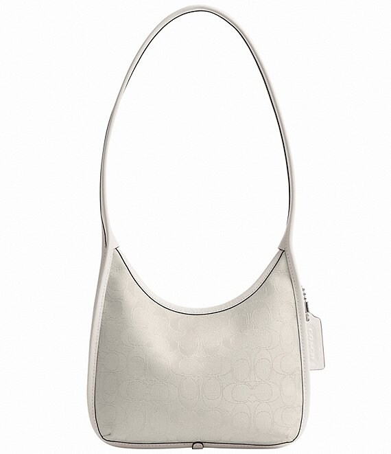 COACH Signature Jacquard Curve Shoulder Bag, Cloud Chalk - Image 1