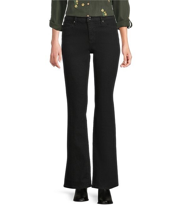 Code Bleu Chelsea High-Rise Bootcut Leg Jeans, Black - Image 1