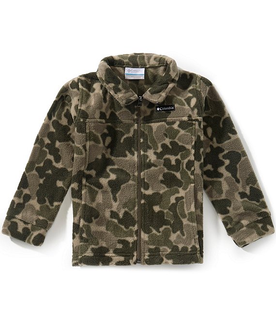 Columbia Little Boys Zing III Black Mod Camo Fleece Full-Zip Jacket