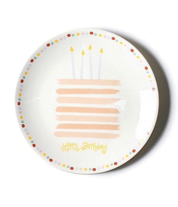 Coton Colors Happy Birthday Pink Cake Plate