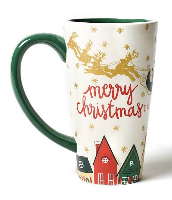 Coton Colors Vintage Christmas Village Collection Santa Mug