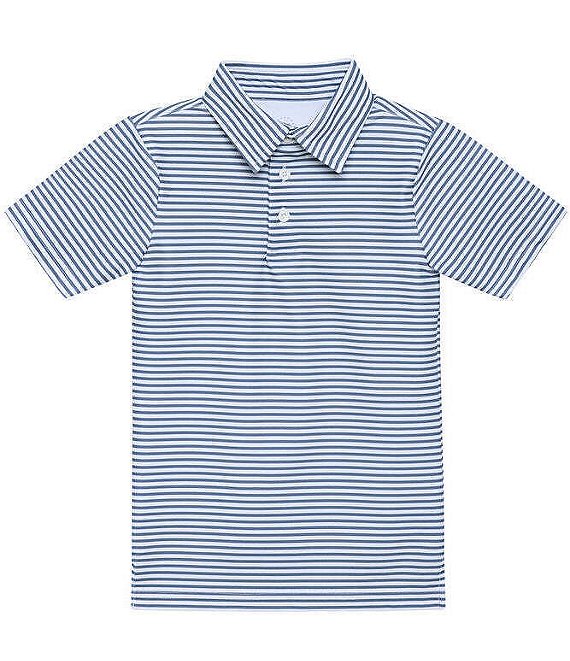 Courtside Kids Boys Short Sleeve Thin Stripe Polo