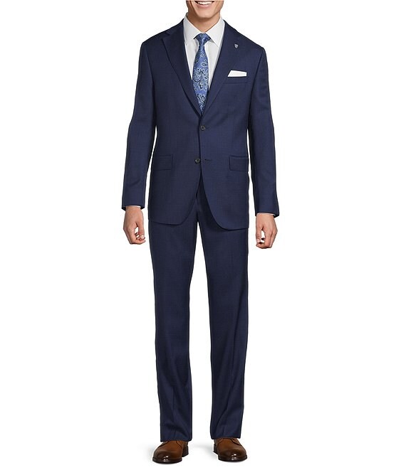 Cremieux Modern Fit Flat Front 2-Piece Suit, Blue - Image 1