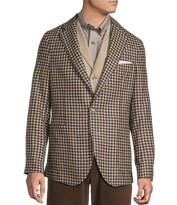 Cremieux Daniel Cremieux Signature Label The Highlands Collection Plaid Wool Blazer, Brown - Image 1