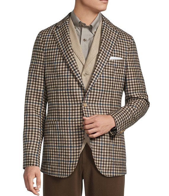 Cremieux Daniel Cremieux Signature Label The Highlands Collection Plaid Wool Blazer, Brown - Image 1