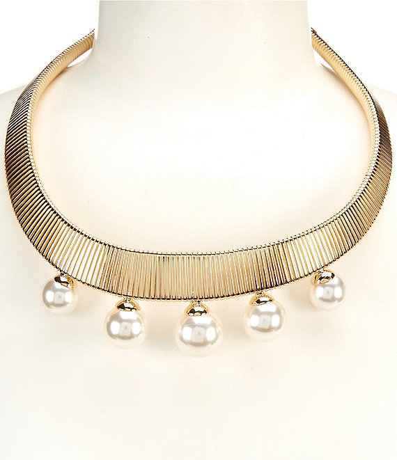 Dillard's Pearl Drops Statement Collar Necklace