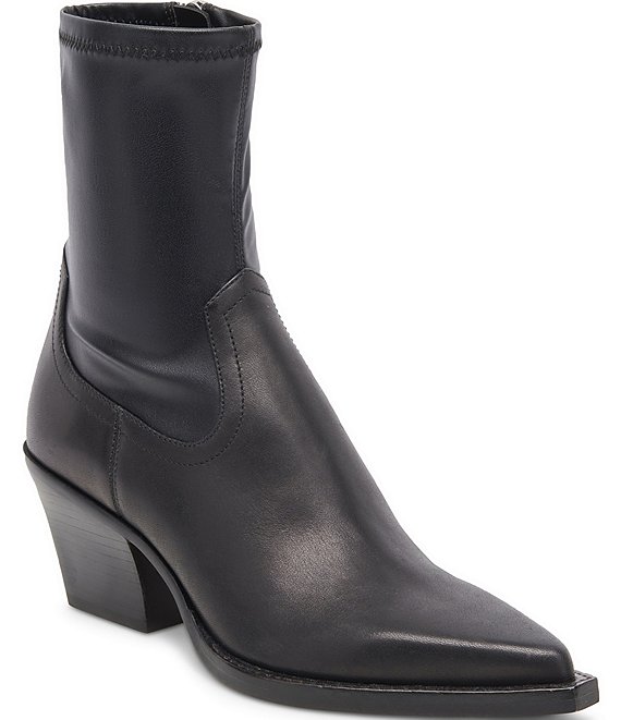 Dolce Vita Rutger Leather Pointed Toe Booties