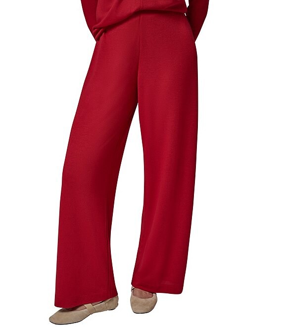 Donna Karan Knit Wide Leg Pull-On Pants