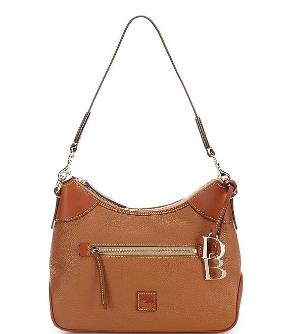 Color:Caramel - Image 1 - Pebble Collection Hobo Bag