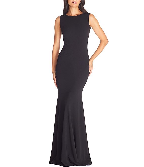 Color:Black - Image 1 - Dress The Population Leighton Sleeveless Sheath Gown