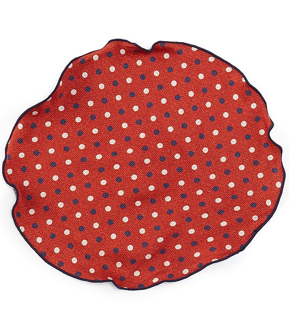 Edward Armah Circle Reversible Silk Pocket Circle, Red - Image 1