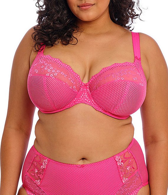 Elomi Charley Plunging Convertible Underwire Bra, Pink - Image 1