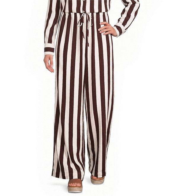 Every Coordinating Striped Pull On Drawstring Pants