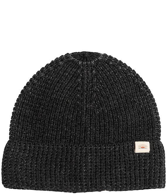 Faherty Plaited Texture Waffle Knit Beanie, Ash - Image 1