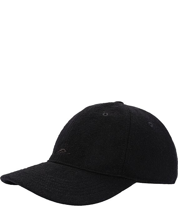 Faherty Wool 6-Panel Baseball Cap, Black - Image 1