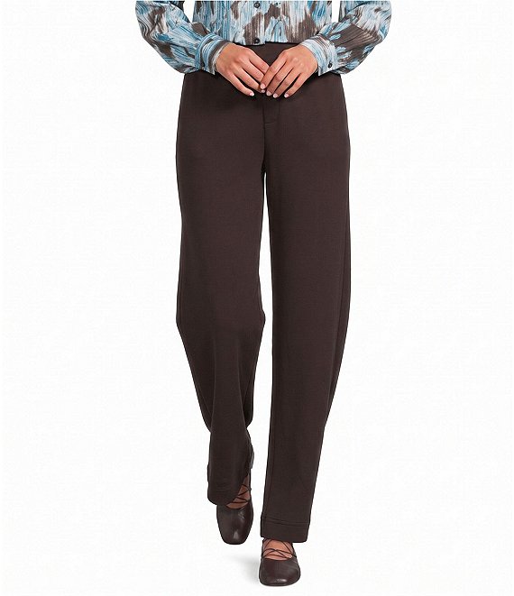 Feather Gray Soft Luxe Flat Front Wide Leg Pull-On Pants