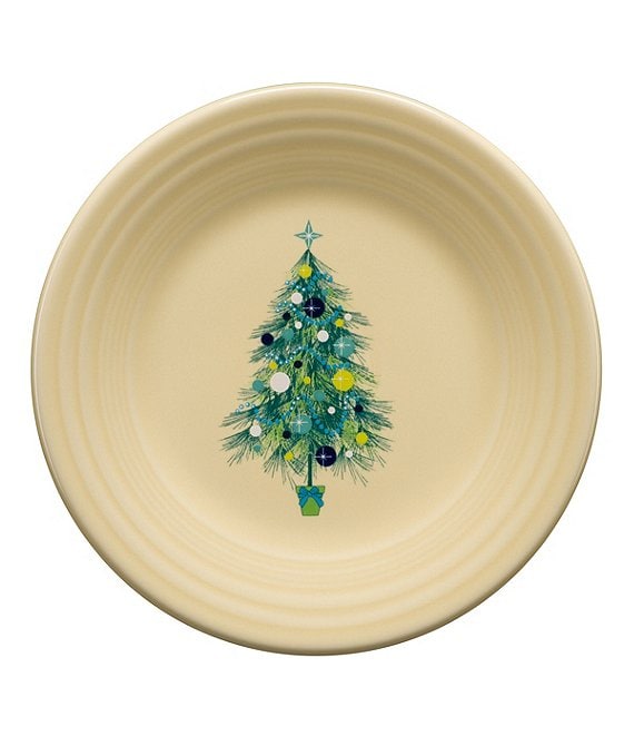 Fiesta Blue Christmas Tree 9#double; Luncheon Plate