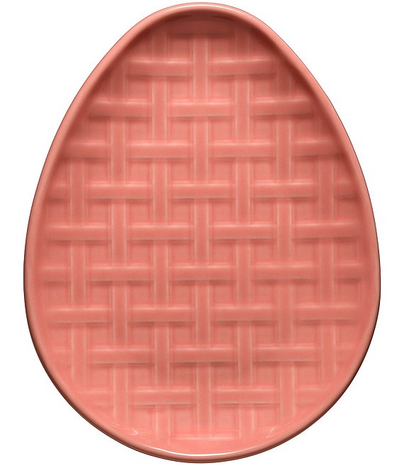 Fiesta Embossed Egg Shaped Plate, 10#double;, Peony - Image 1