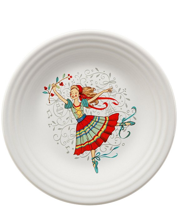 Fiesta Nutcracker Ballerina Collection Classic Luncheon Plate, White - Image 1