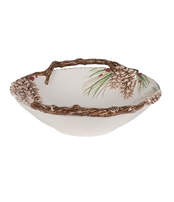 Fitz and Floyd Forest Frost Centerpiece Bowl