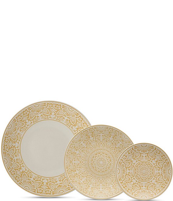 Fortessa Havana 12-Piece Dinnerware Set, Honey - Image 1
