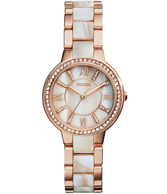 Fossil Virginia Stainless Steel Glitz Bracelet Watch
