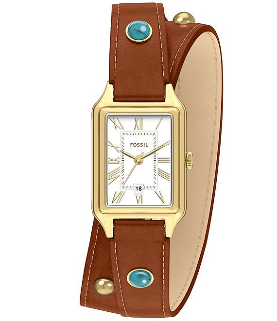 Fossil Women's Raquel Quartz Three Hand Date Brown Leather Strap Watch, Brown - Image 1