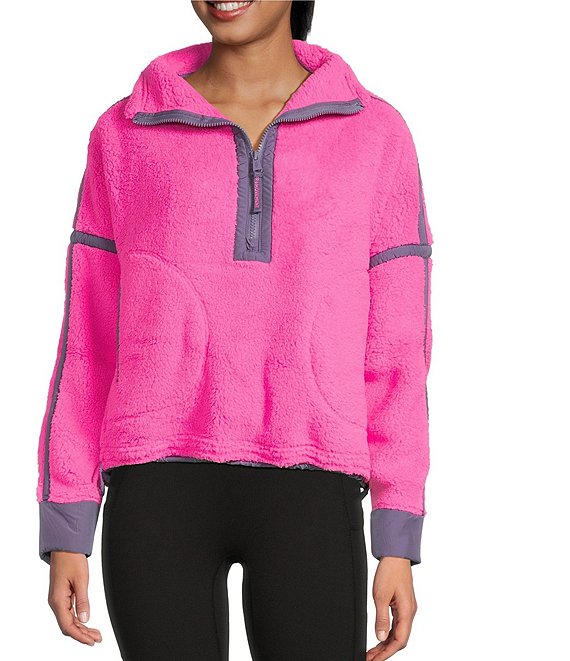 Free People FP Movement Mountain High Half Zip Jacket, Fuchsia Flirt - Image 1