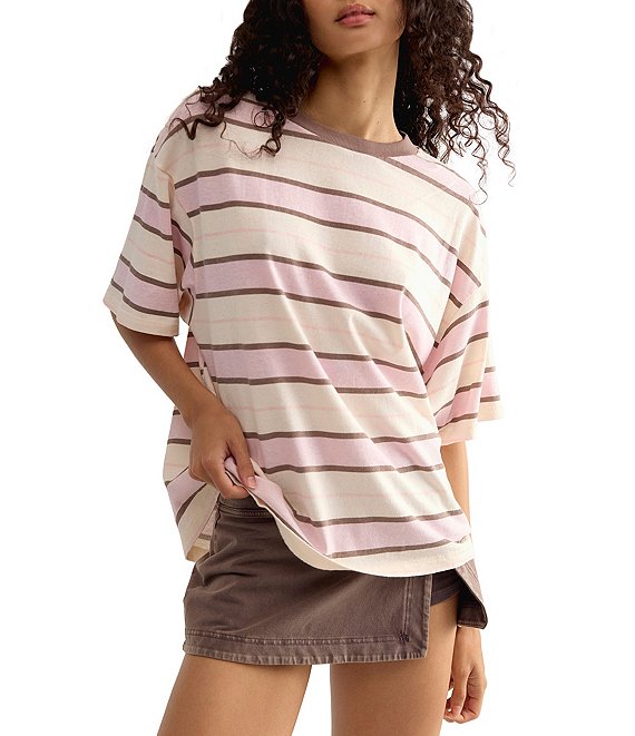 FP Movement Multi Stripe Tackle Crew Neck Short Sleeve Tee