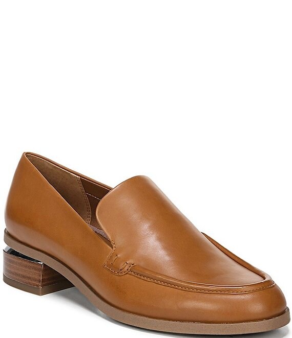 Franco Sarto New Bocca Leather Block Heel Loafers