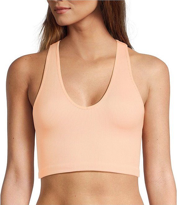Color:Peach - Image 1 - FP Movement Free Throw Crop Bra Top
