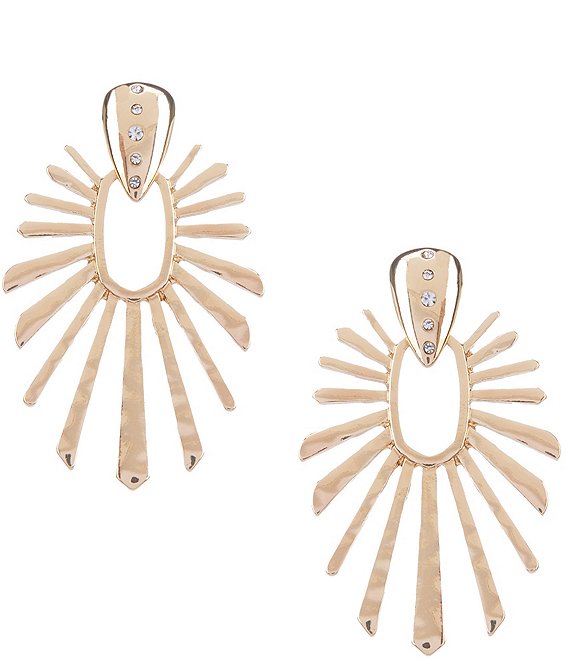 Gemma Layne Hammered Burst Statement Drop Earrings