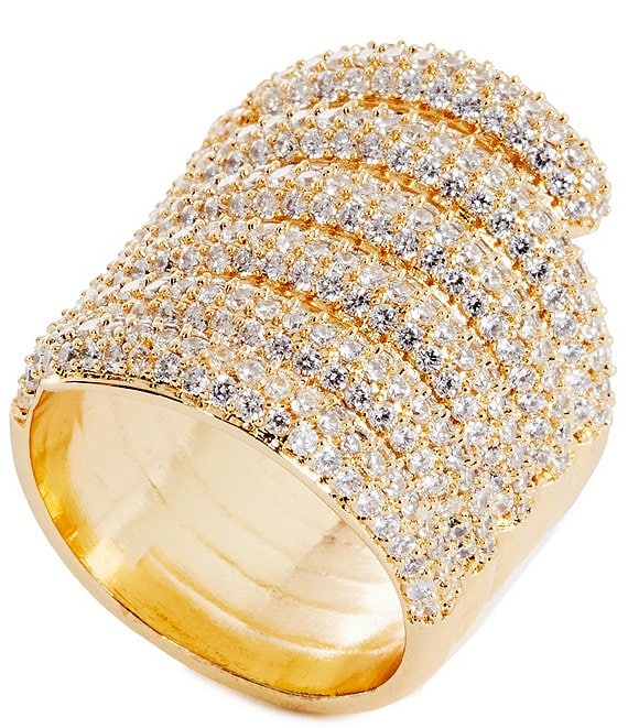 Gemma Layne Pave Coil Statement Ring