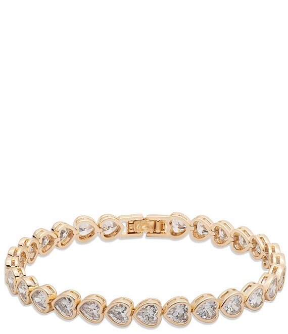 Givenchy Crystal CZ Heart Flex Line Bracelet